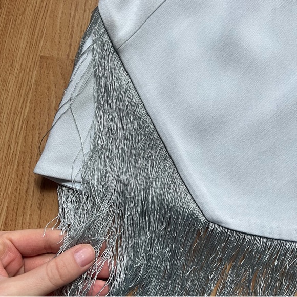 NWT Jonathan Simkhai fringed crepe tank in ice blue - Picture 3 of 5